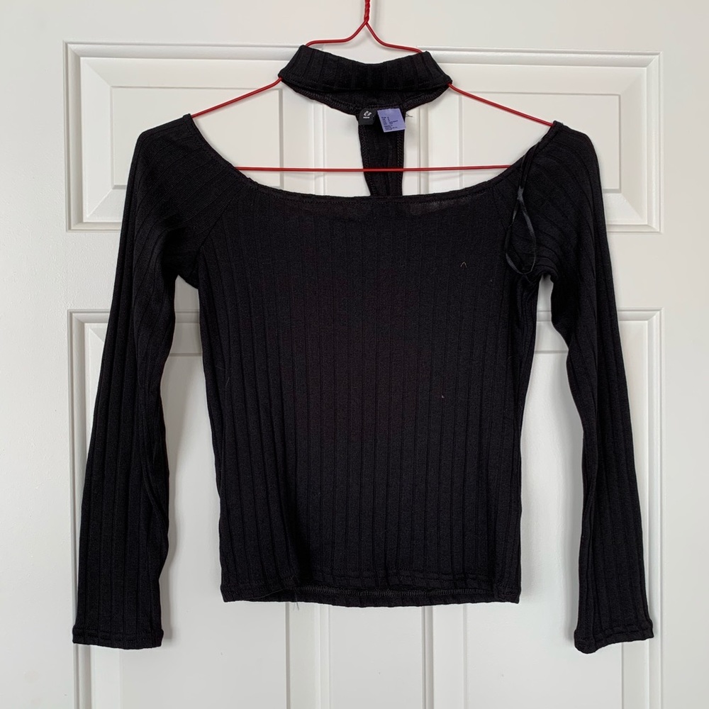 H&M Choker Neck Shirt Size Small